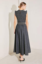 Romantic Reverie Denim Midi Dress