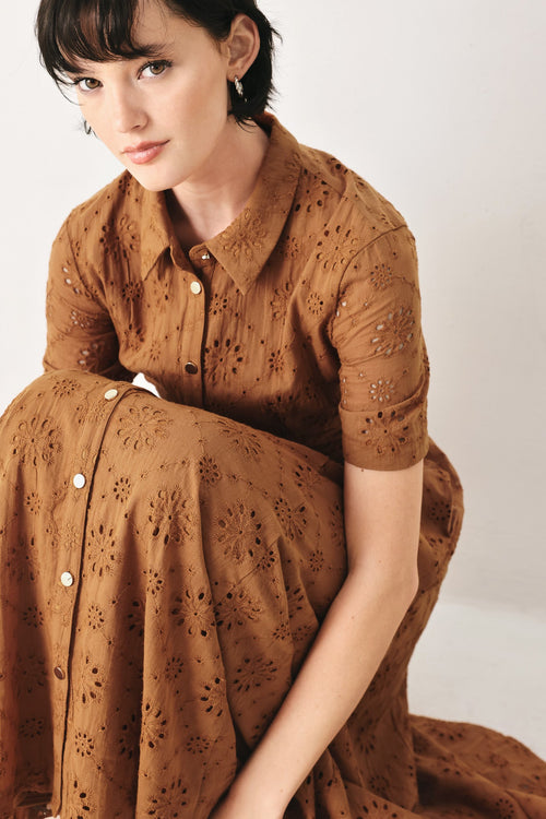 Timeless Love Eyelet Midi Dress