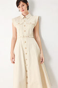 Neutral Command Shirt Dress