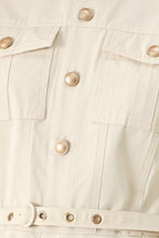 NEUTRAL COMMAND WOVEN SHIRT DRESS