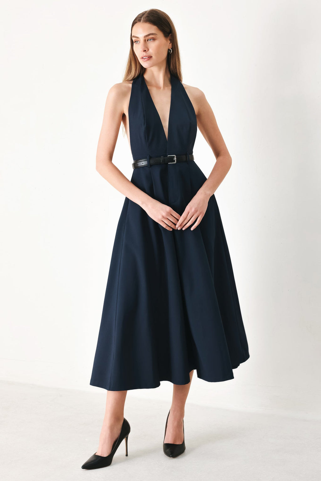Midnight Form Midi Dress