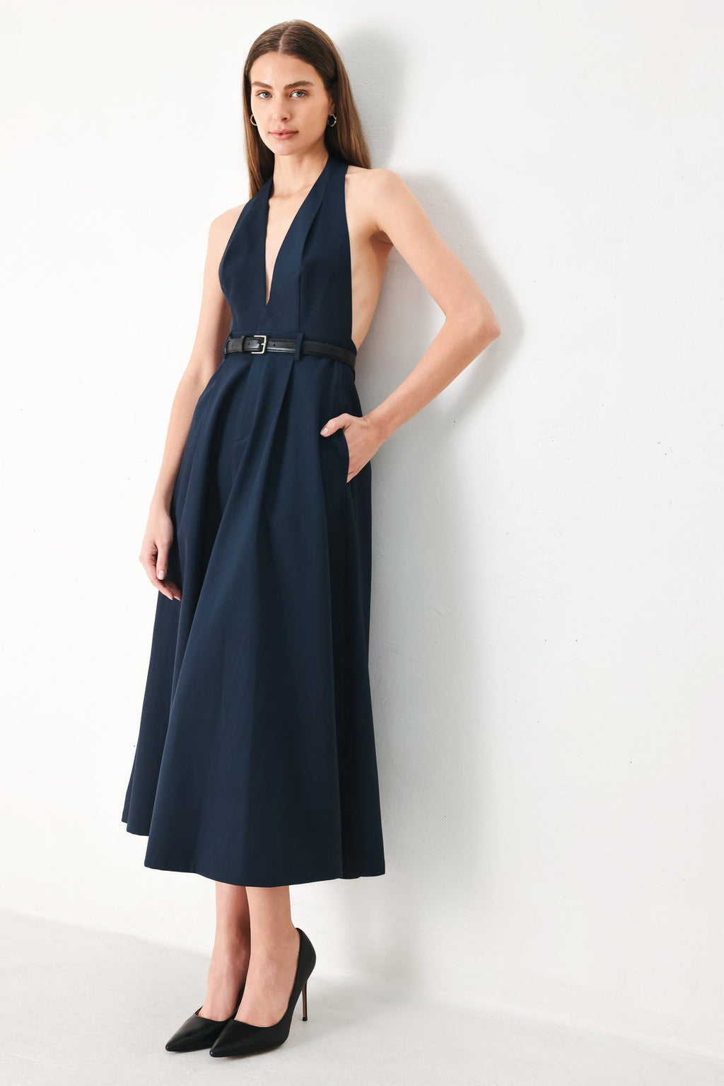 Midnight Form Midi Dress