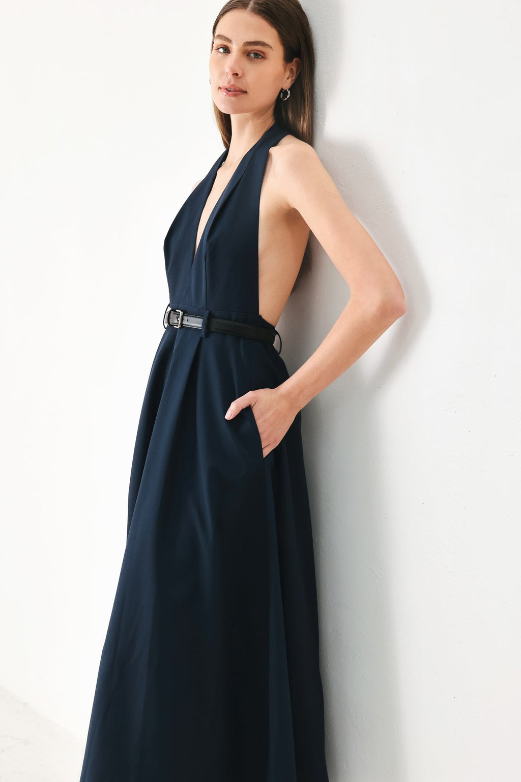 Midnight Form Midi Dress