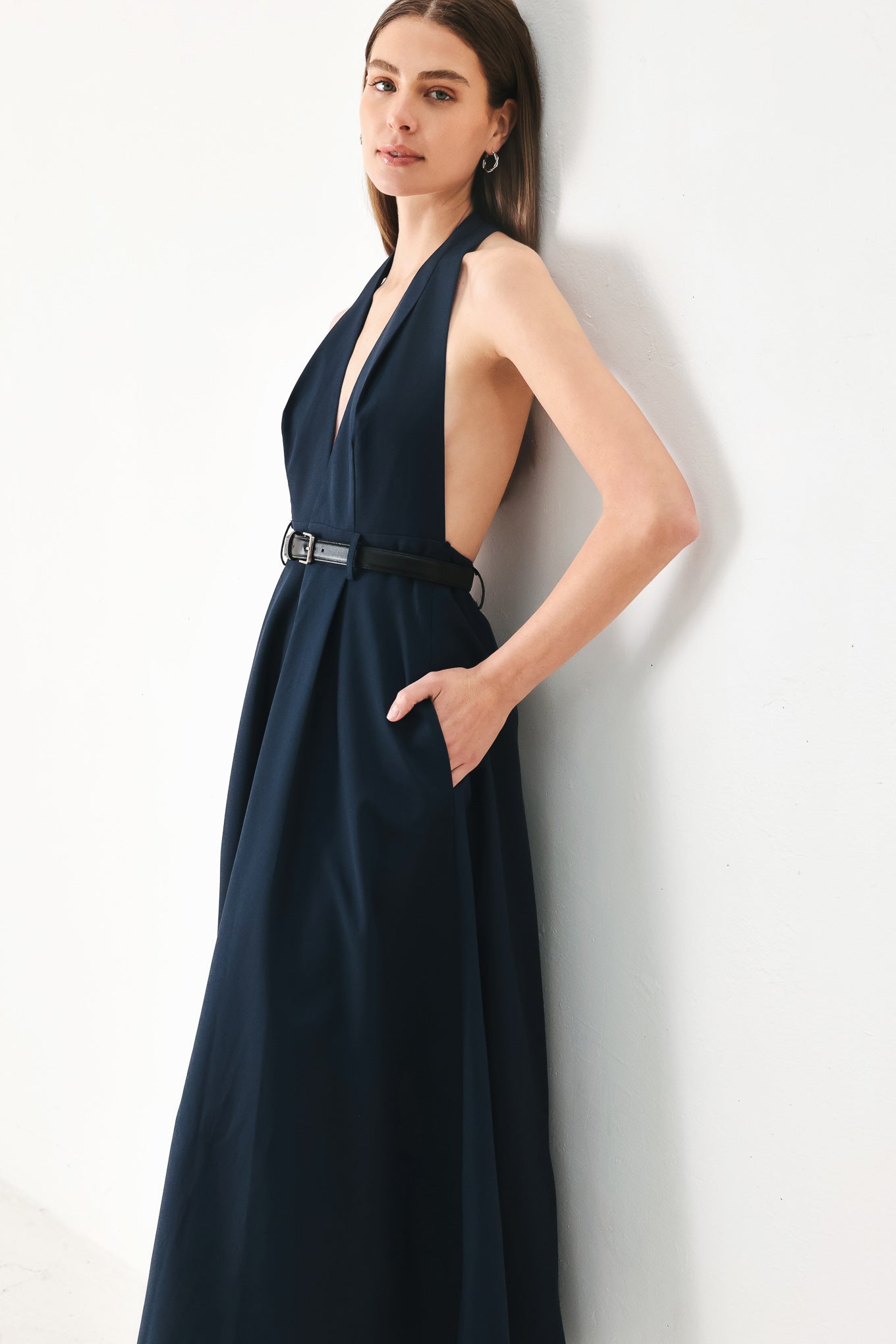 Midnight Form Midi Dress