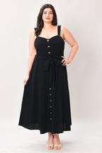 Lovely Noir Midi Dress