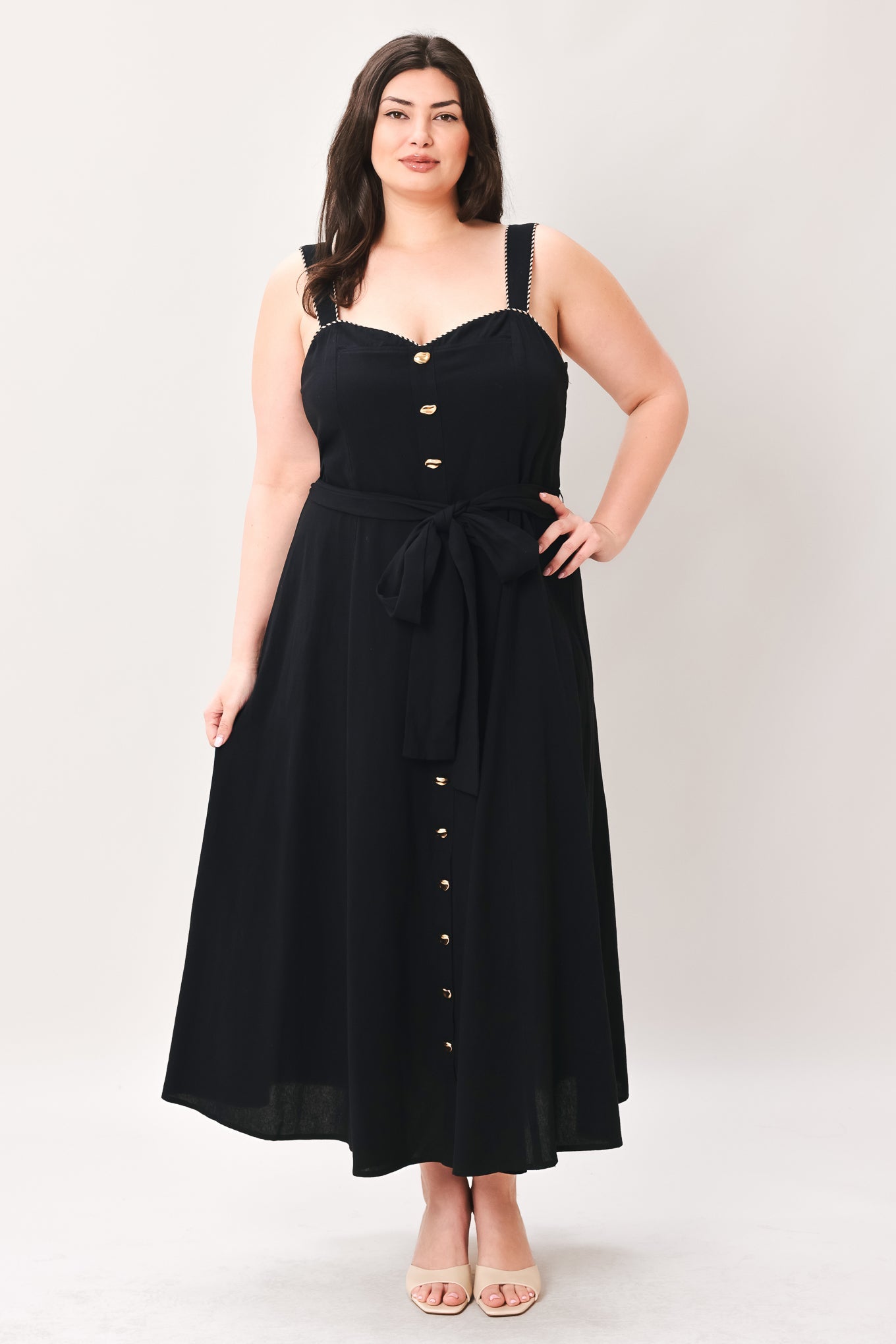 Lovely Noir Midi Dress