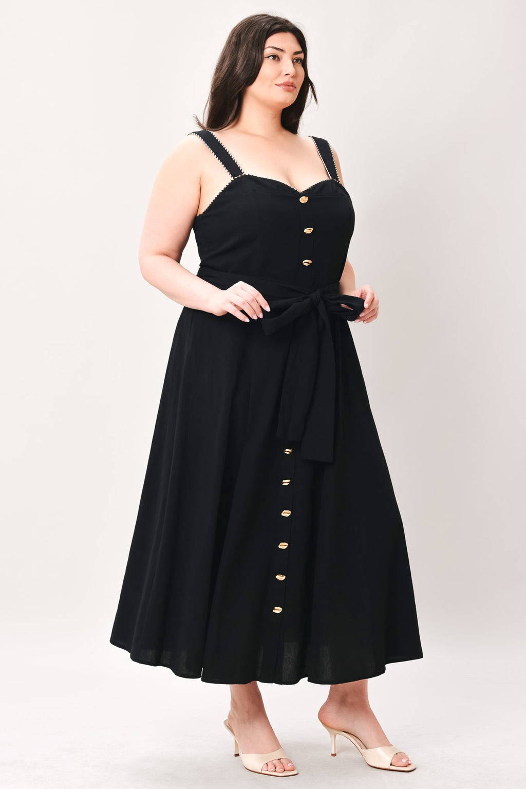 Lovely Noir Midi Dress