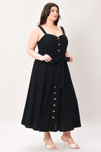 Lovely Noir Midi Dress