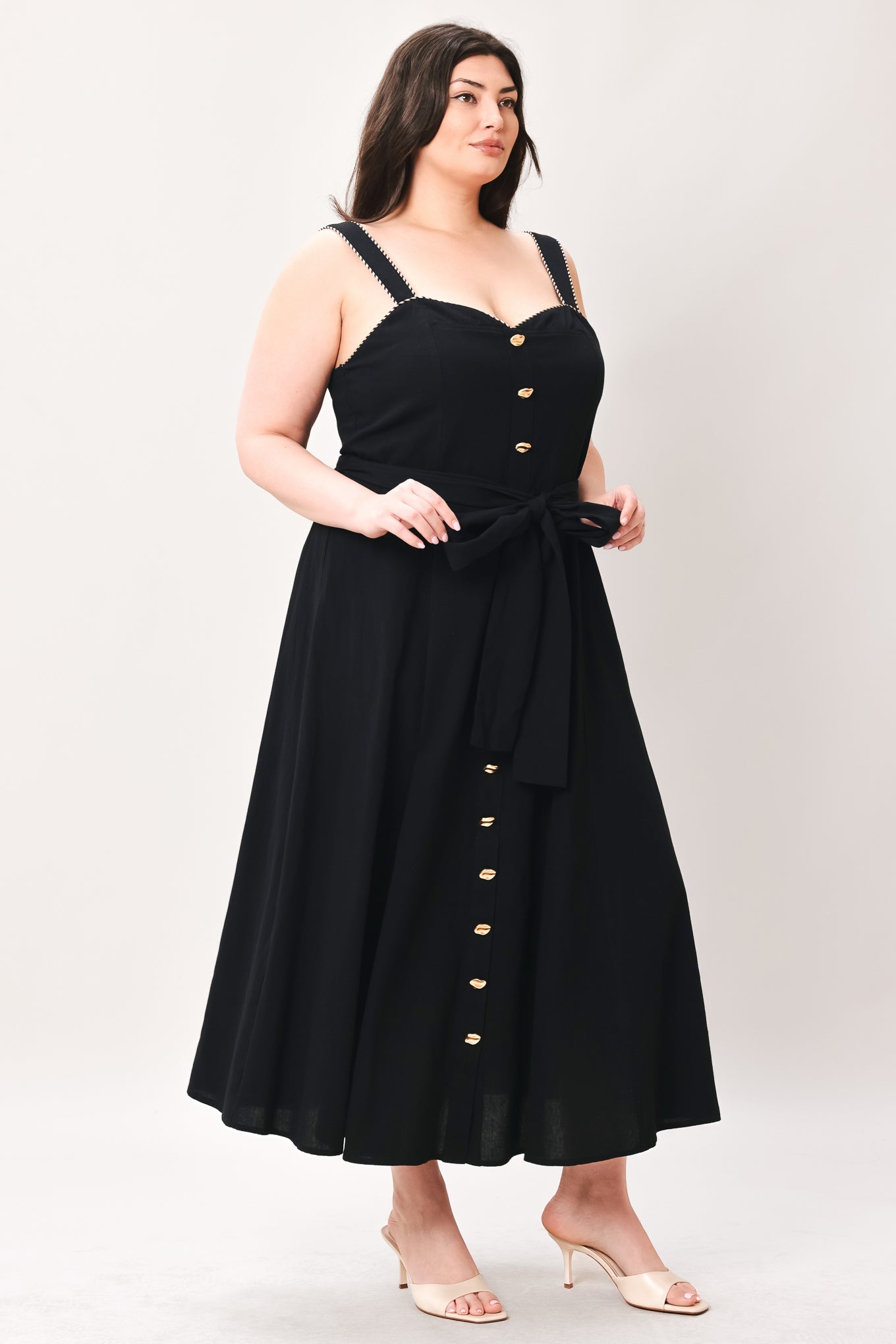 Lovely Noir Midi Dress