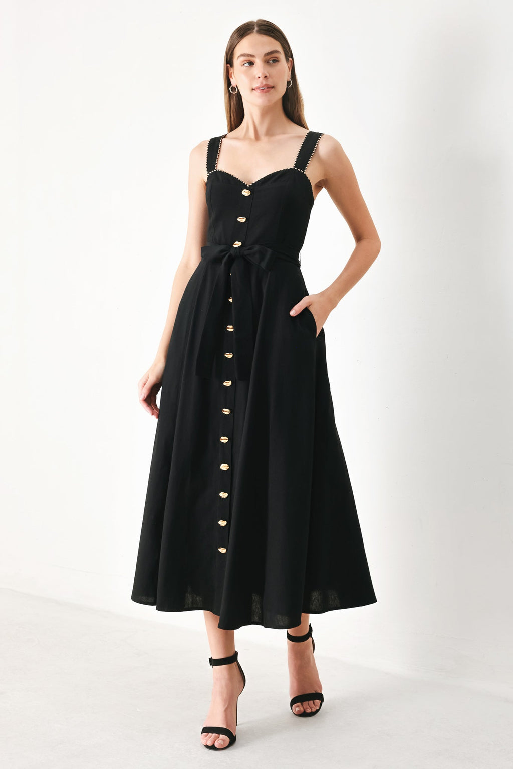 Lovely Noir Midi Dress