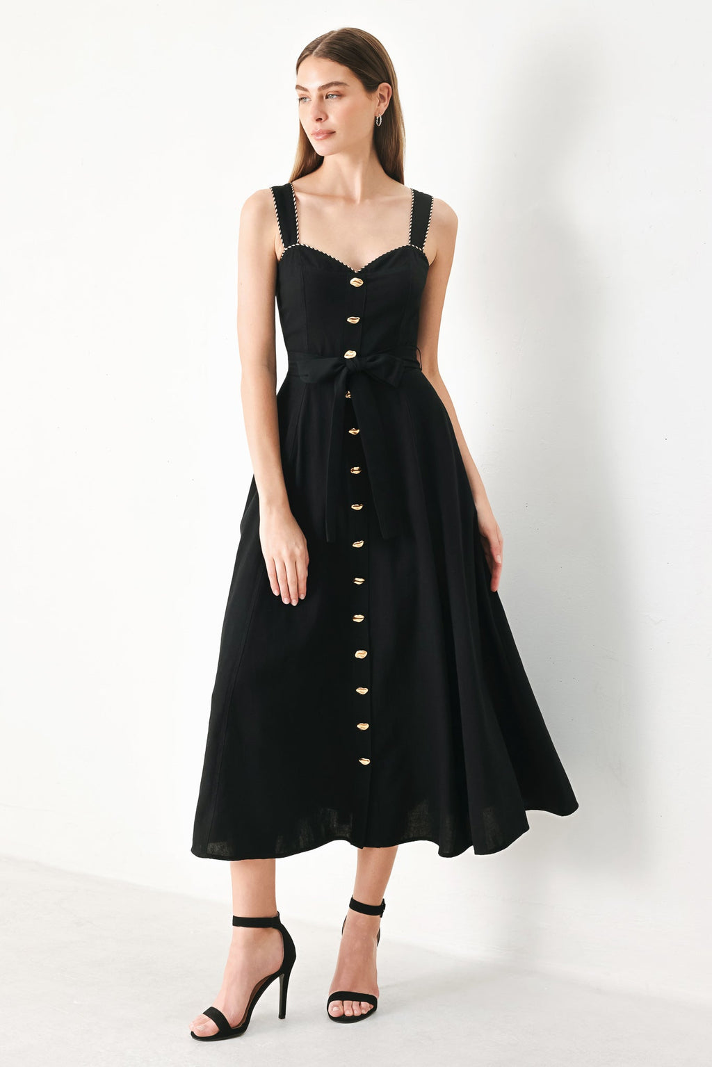 Lovely Noir Midi Dress