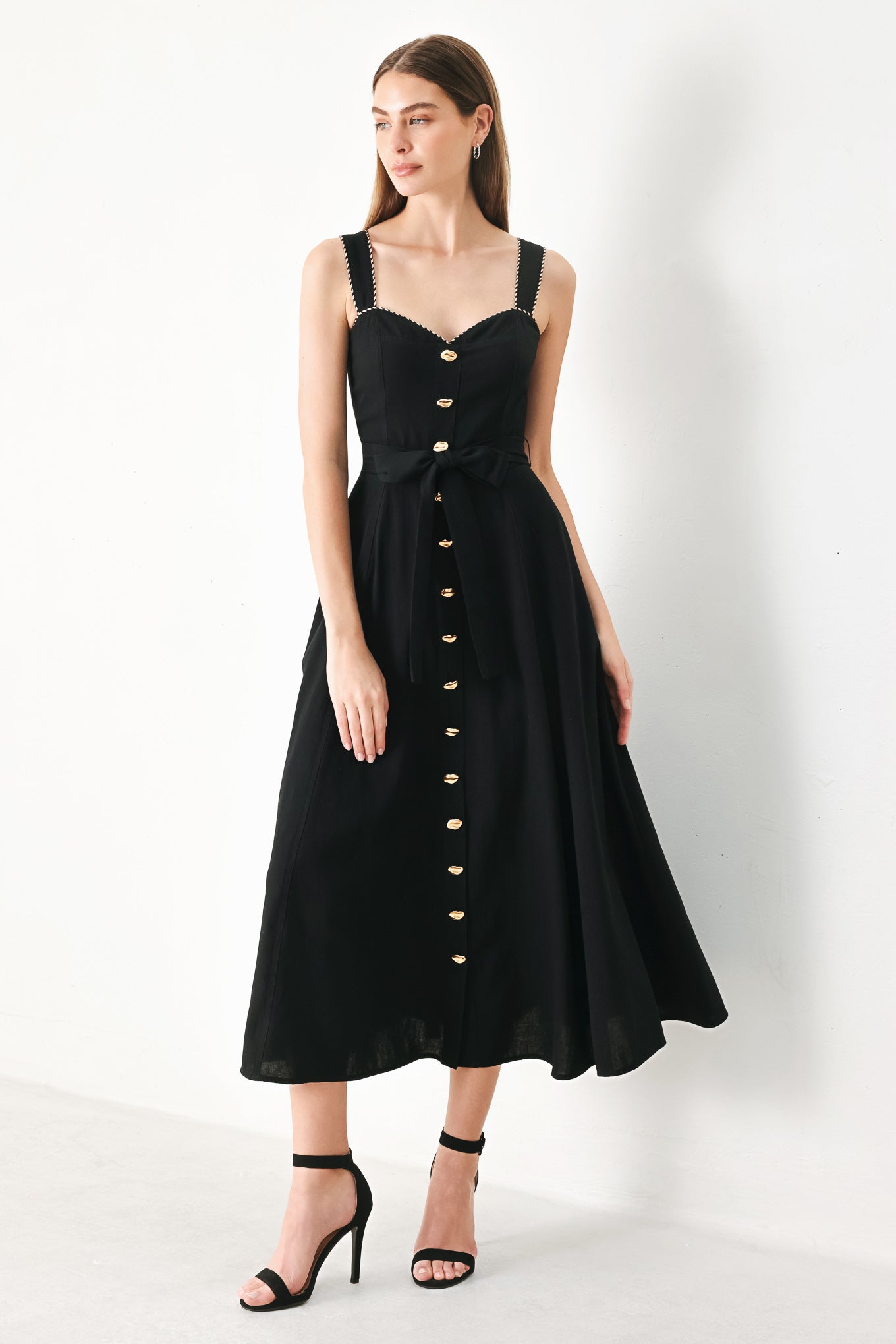 Lovely Noir Midi Dress