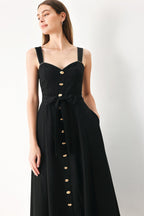 Lovely Noir Midi Dress