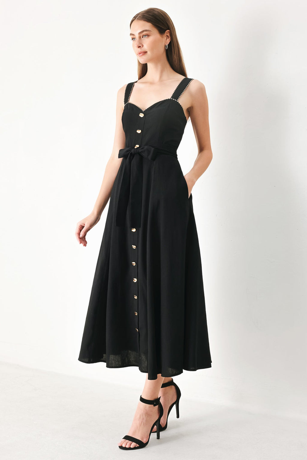 Lovely Noir Midi Dress