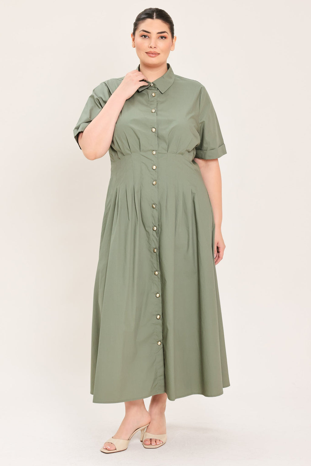 Countryside Charm Woven Midi Dress