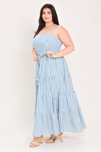 Rosy Breeze Woven Ankle Dress