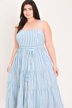 Rosy Breeze Woven Ankle Dress