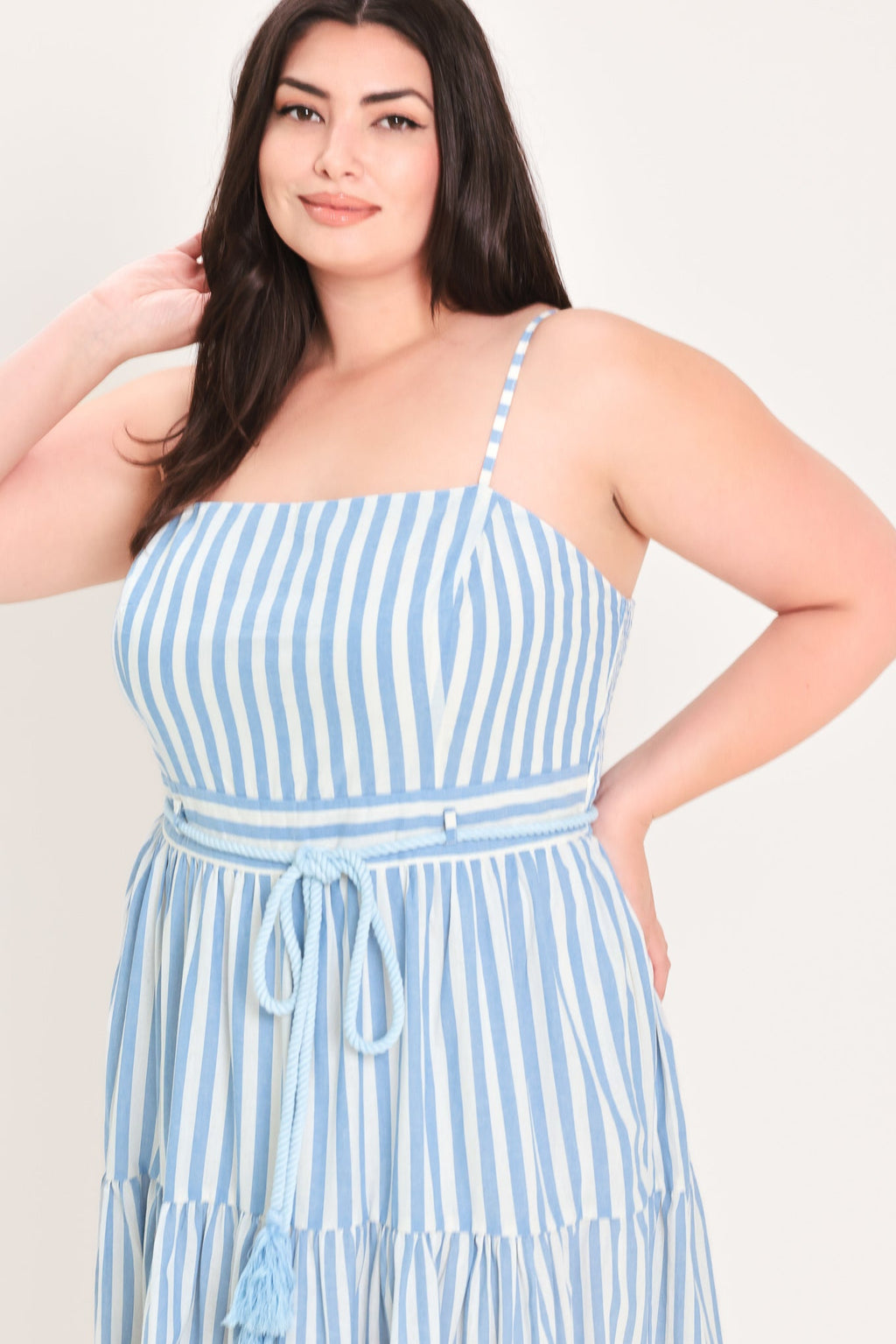 Rosy Breeze Woven Ankle Dress