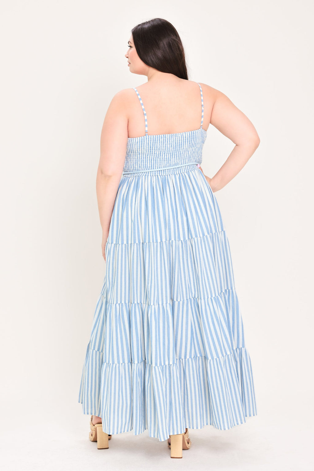 Rosy Breeze Woven Ankle Dress