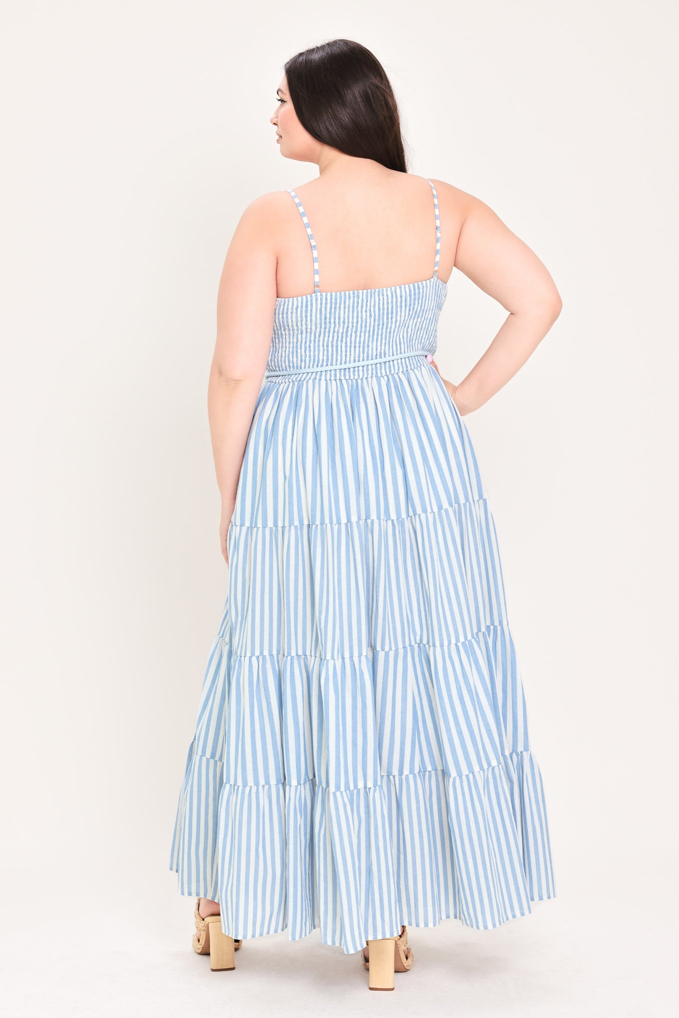 Rosy Breeze Woven Ankle Dress