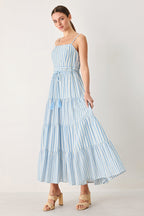 Rosy Breeze Woven Ankle Dress