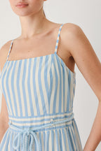 Rosy Breeze Woven Ankle Dress