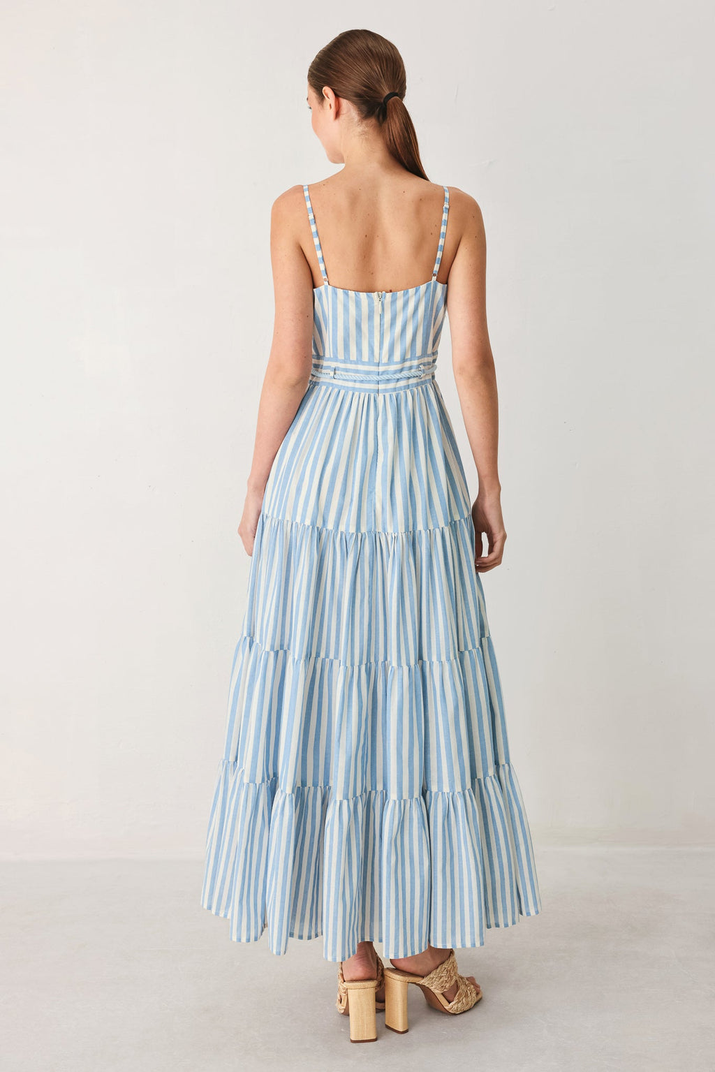 Rosy Breeze Woven Ankle Dress