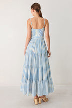 Rosy Breeze Woven Ankle Dress