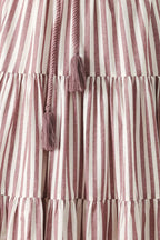 Rosy Breeze Woven Ankle Dress
