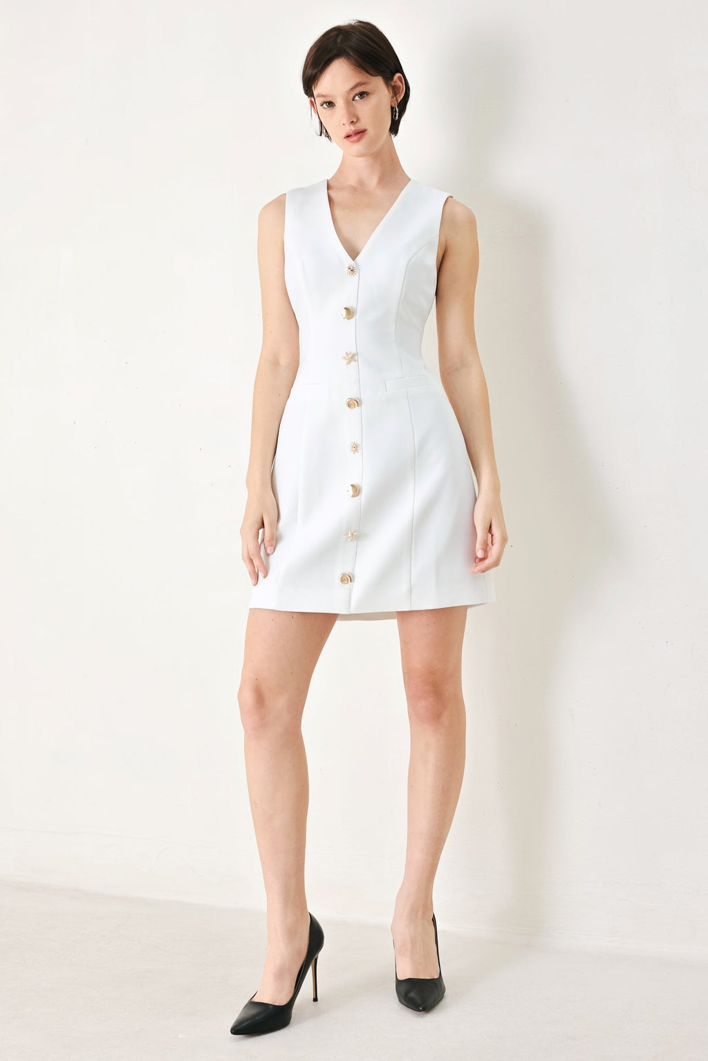 PURE GLAM WOVEN MINI DRESS