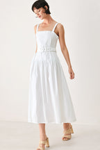 The Weekend in Nantucket Woven Midi Dress