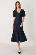 After Dark Denim Midi Dress