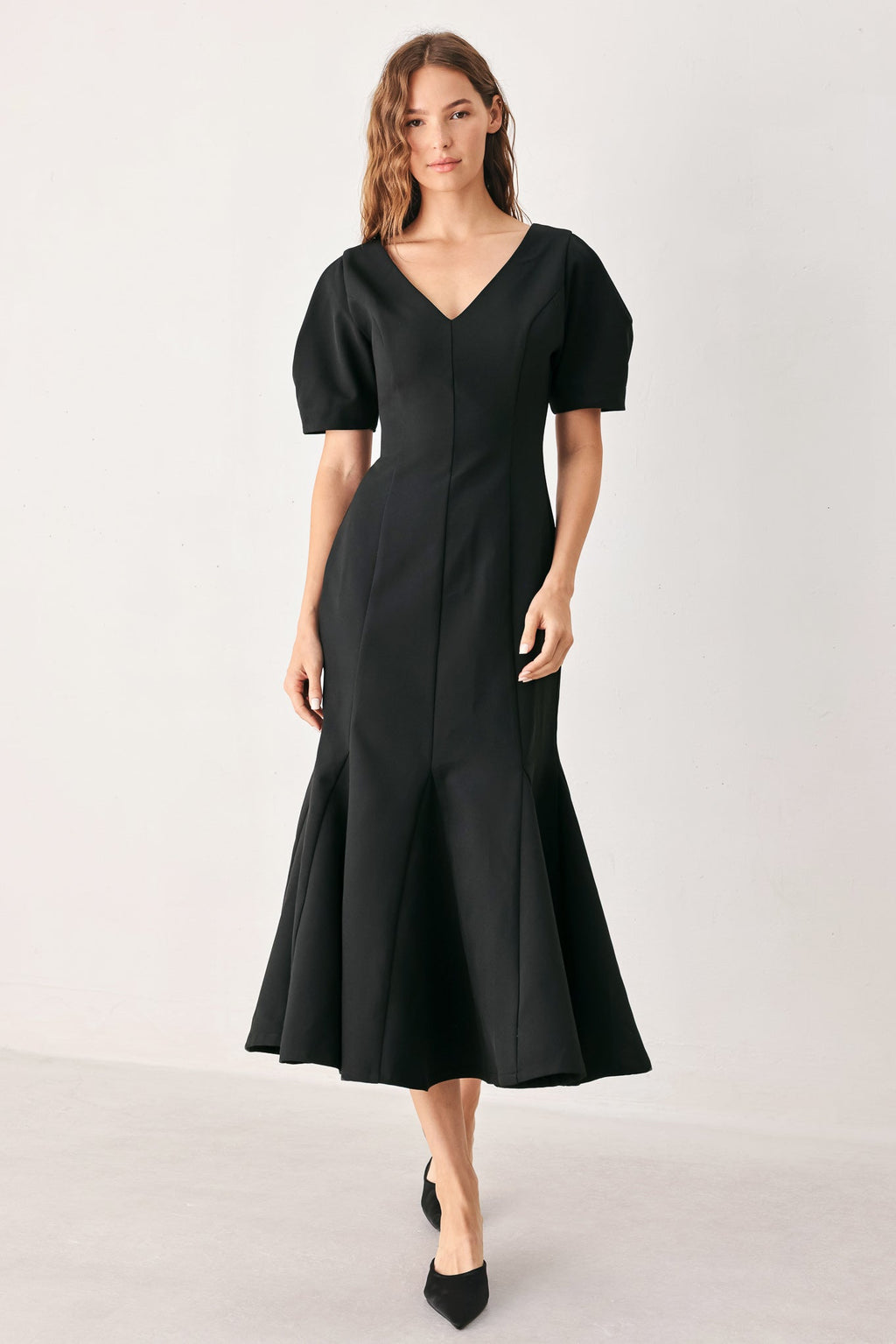 Soirée Puff Midi Dress