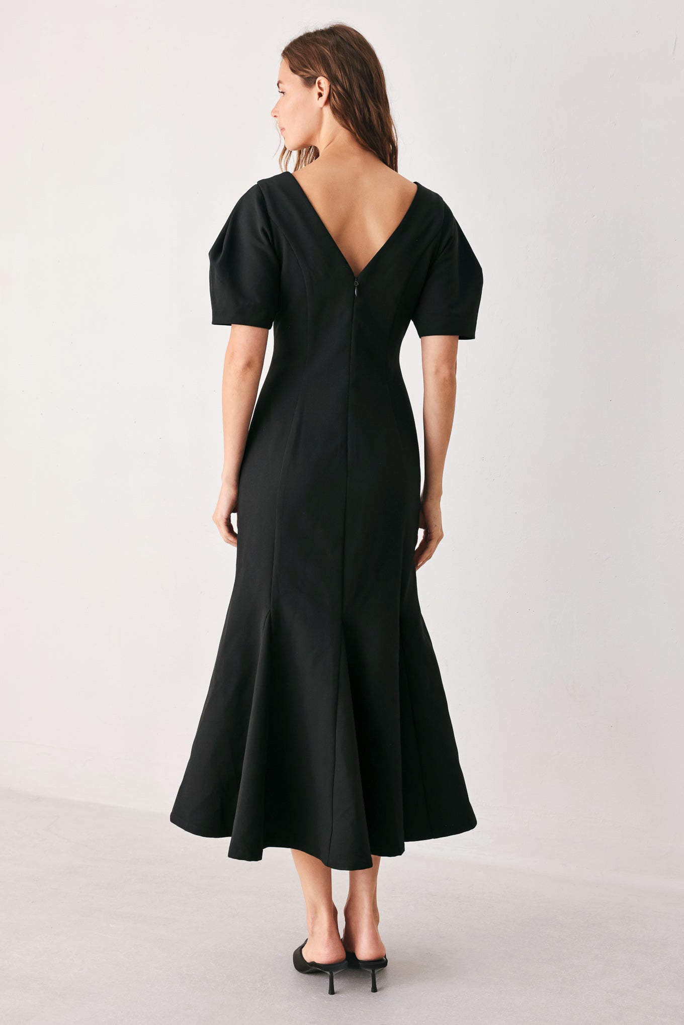 Soirée Puff Midi Dress