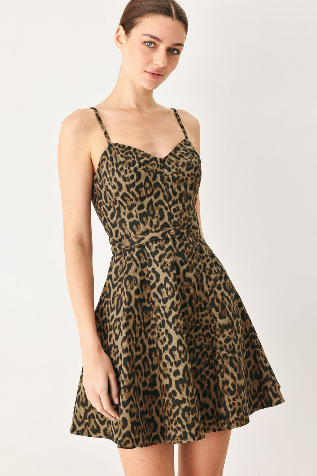 Leopard Sweetheart Mini Dress