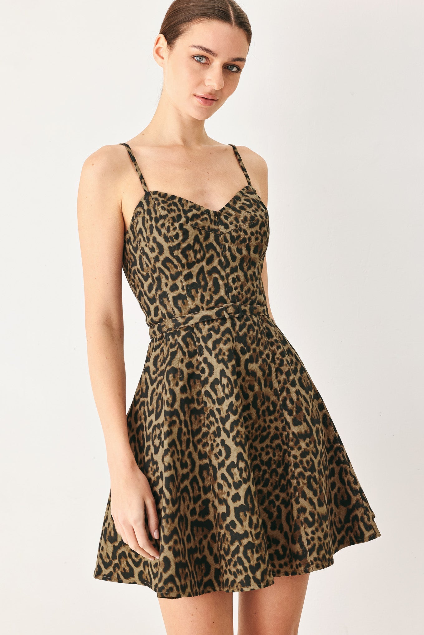 Leopard Sweetheart Mini Dress