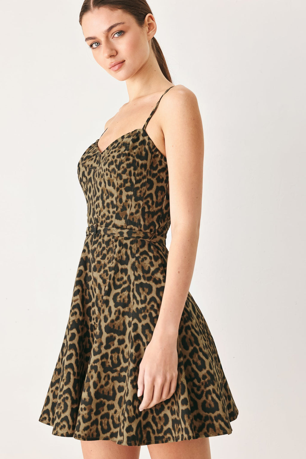 Leopard Sweetheart Mini Dress