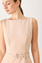 Blush Hour Woven Midi Dress