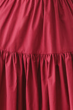 Berry Romance Woven Midi Dress