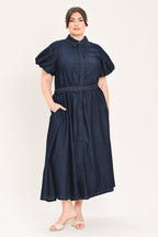 Midnight in Manhattan Denim Midi Dress