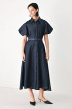 Midnight in Manhattan Denim Midi Dress
