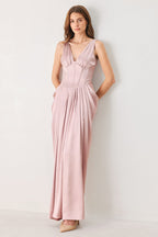 Rose Sculpt Corset Tulip-Skirt Maxi Dress