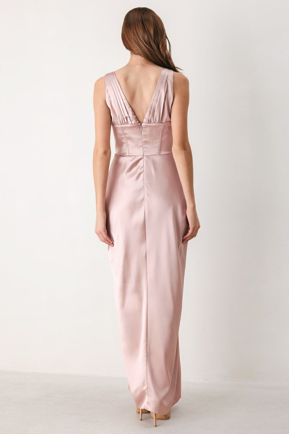 Rose Sculpt Corset Tulip-Skirt Maxi Dress
