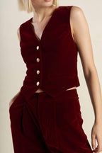 Coy Charm Velvet Vest