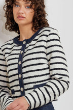 Bonjour Stripe Crop Jacket