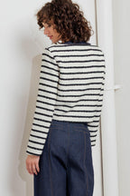 Bonjour Stripe Crop Jacket