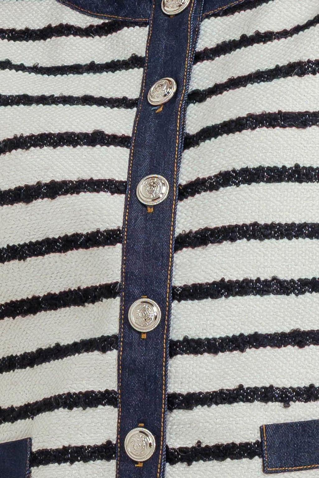 Bonjour Stripe Crop Jacket