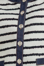 Bonjour Stripe Crop Jacket