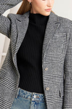 City Checkline Wool-Blend Plaid Jacket