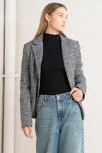 City Checkline Wool-Blend Plaid Jacket